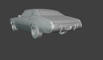 STL FILE 1971 Oldsmobile Cutlass Supreme sedan 3d print model - ARTISTIT