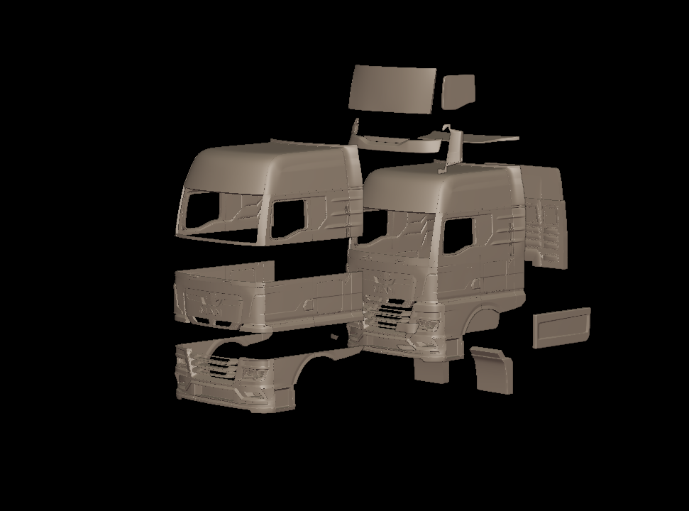 MAN TGX 2021 TRUCK 3D PRINT MODEL