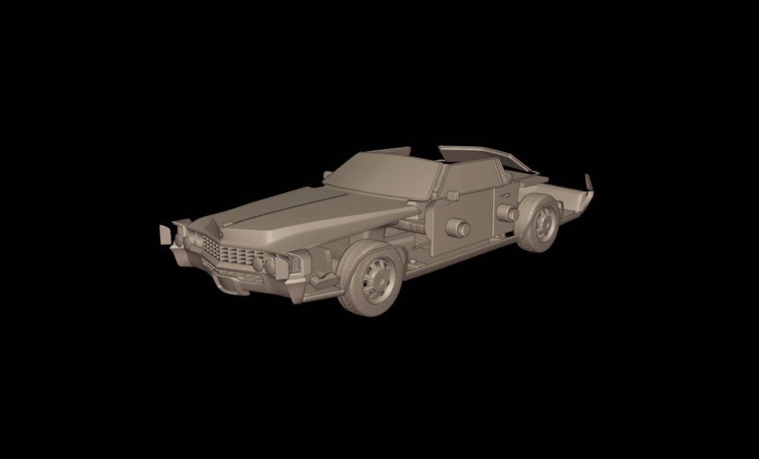 Cadillac fleetwood Eldorado Coupe 1968 3d print model