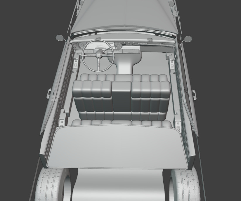 1966 cadillac coupe de ville 3d print model