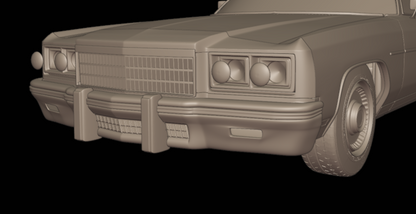 STL FILE chevrolet caprice classic 1975 3d print model - ARTISTIT