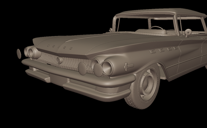 STL FILE Buick LeSabre 1959 four doors 3D PRINT MODEL - ARTISTIT