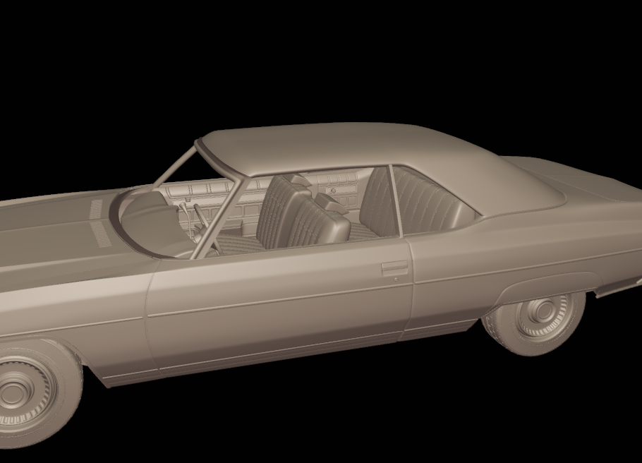 chevrolet caprice convertible 1973 3d print model