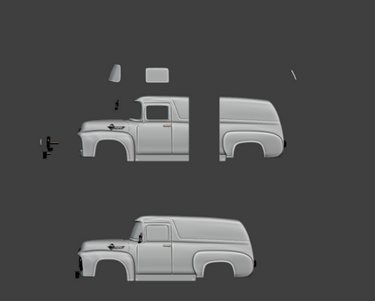 STL FILE 1956 Ford F100 Panel Truck - ARTISTIT