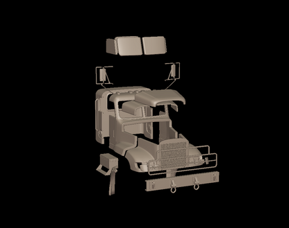 STL FILE Freightliner M916A1 TRUCK 3D PRINT MODEL - ARTISTIT