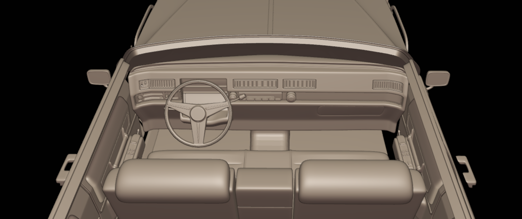 cadillac deville sedan 1975 4 doors 3d print model