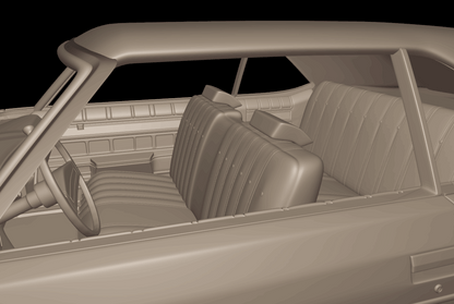 STL FILE chevrolet caprice convertible 1973 3d print model - ARTISTIT
