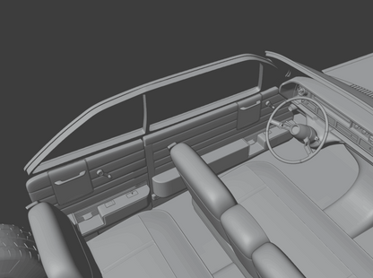 STL FILE 1961 cadillac coupe de ville 3d print model - ARTISTIT