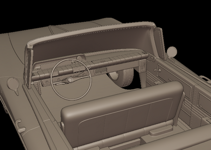 STL FILE Buick LeSabre 1959 two doors convertable 3d print model - ARTISTIT