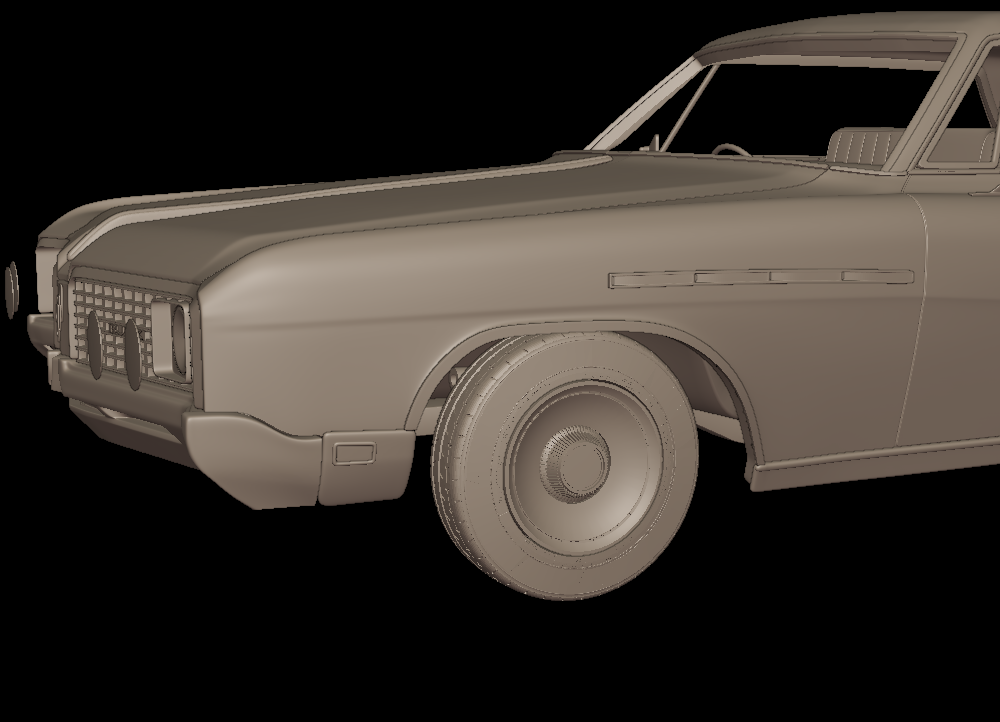buick electra 225 1968  four doors 3d print model