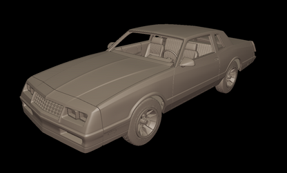 STL FILE chevrolet monte carlo ss 1986 3D PRINT MODEL - ARTISTIT