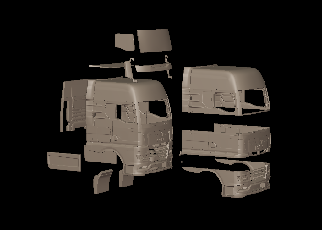 MAN TGX 2021 TRUCK 3D PRINT MODEL