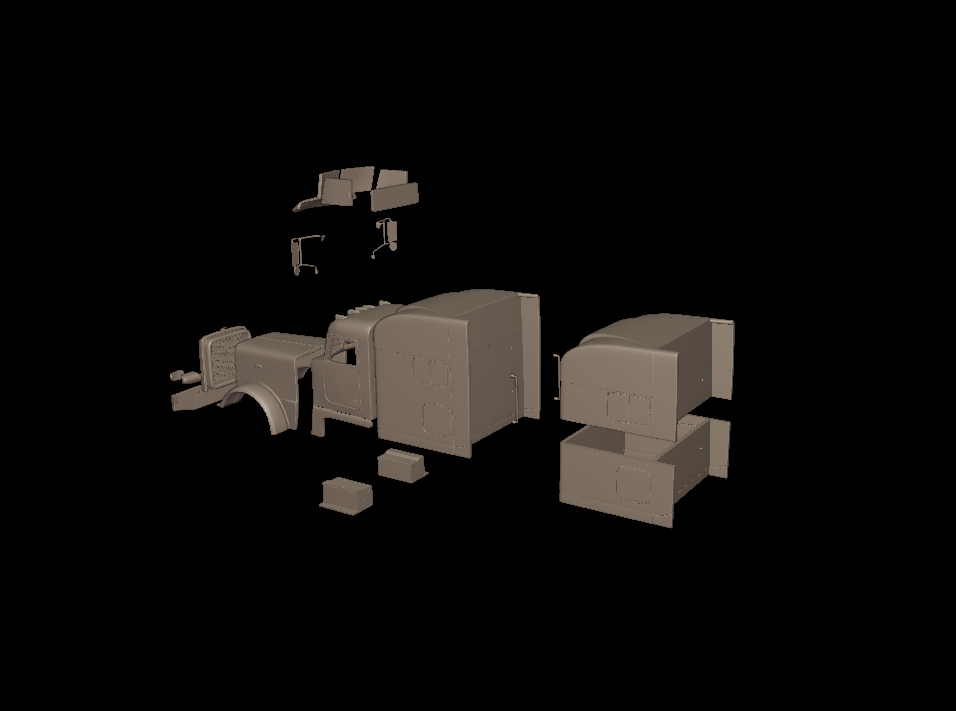 389 PETERBILT 2020 TRUCK 3D PRINT MODEL