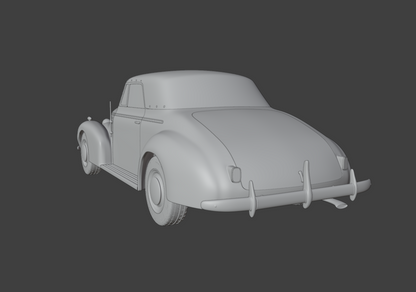 STL FILE Oldsmobile 80 convertible 1939 3d print model - ARTISTIT