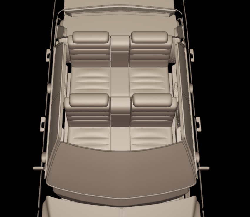 cadillac deville sedan 1975 4 doors 3d print model