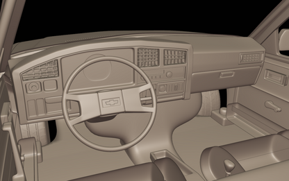STL FILE chevrolet br monza sl e 2 door 1984 3d print model - ARTISTIT