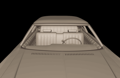 STL FILE chevrolet caprice convertible 1973 3d print model - ARTISTIT