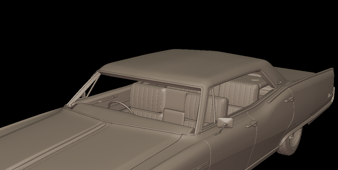 buick electra 225 1968  four doors 3d print model