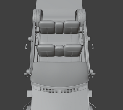STL FILE 1961 cadillac coupe de ville 3d print model - ARTISTIT