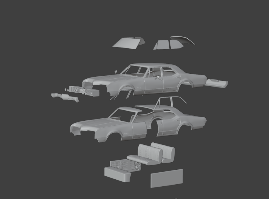 1967 Oldsmobile 88 Delmont 3d print model