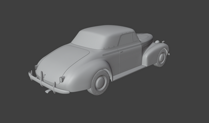 STL FILE Oldsmobile 80 convertible 1939 3d print model - ARTISTIT