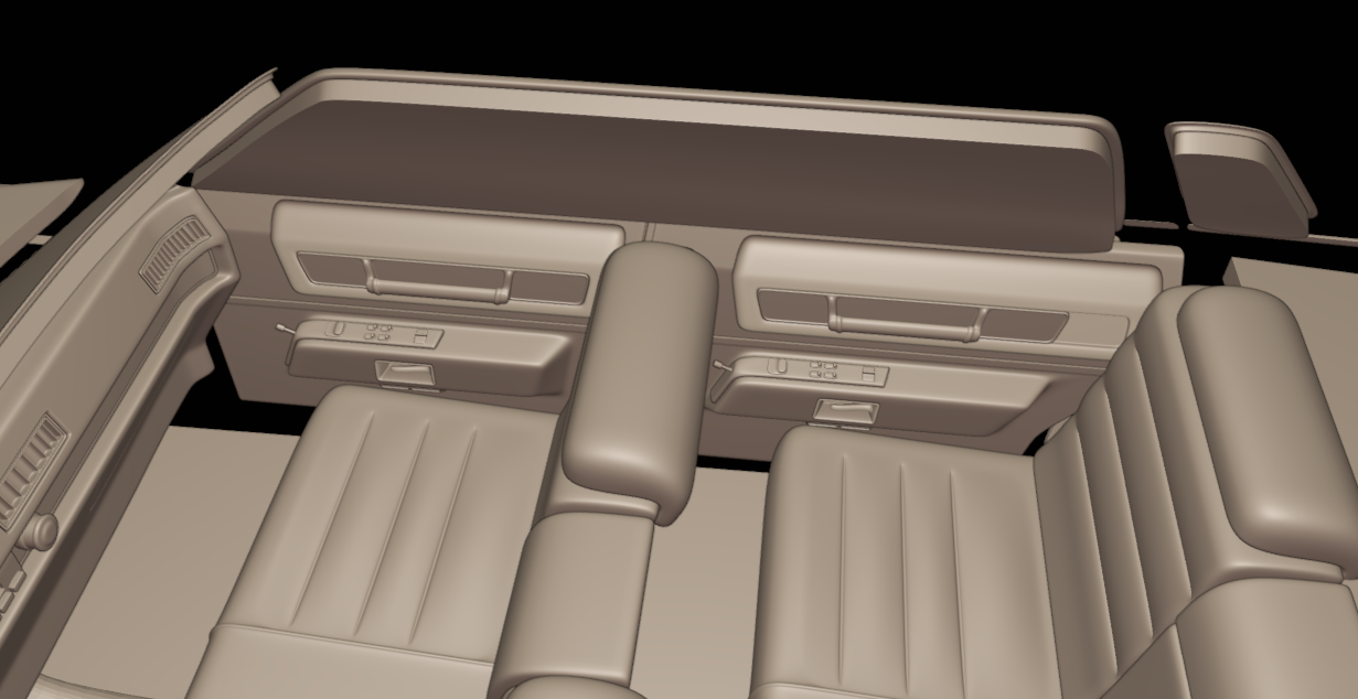 cadillac deville sedan 1975 4 doors 3d print model