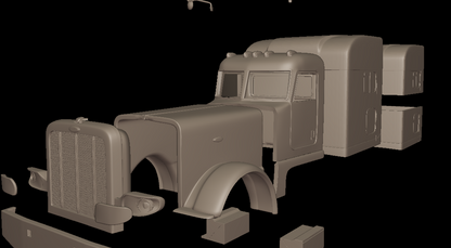 STL FILE 389 PETERBILT 2020 TRUCK 3D PRINT MODEL - ARTISTIT