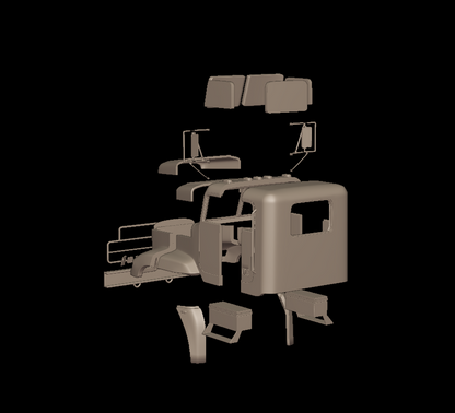 STL FILE Freightliner M916A1 TRUCK 3D PRINT MODEL - ARTISTIT