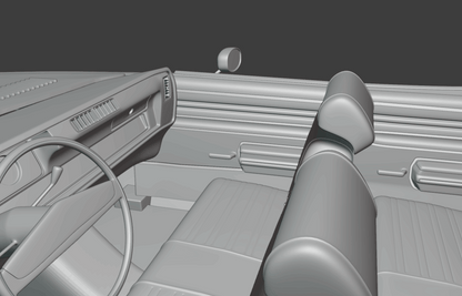 STL FILE 1971 Oldsmobile Cutlass Supreme sedan 3d print model - ARTISTIT