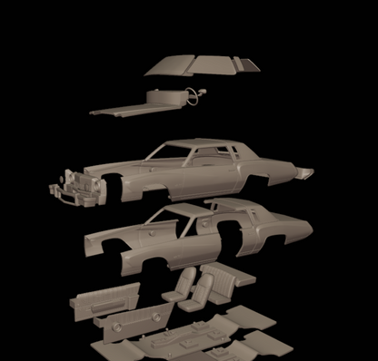 STL FILE chevrolet monte carlo 1973 3d print model - ARTISTIT