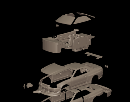 STL FILE custom 2002 NISSAN SKYLINE R 34 v1 3D PRINT MODEL - ARTISTIT