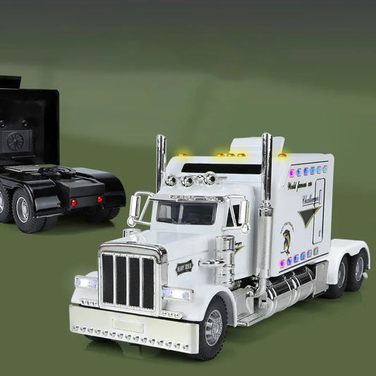 STL FILE Peterbilt 389 Tractors Truck 1:24 Scale Alloy Model - Diecast Metal Casting with Sound and Light - Car Toy for Children - Realistic Vehicle Experience - ARTISTIT