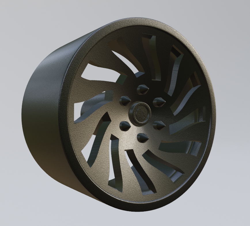 free custom wheel design 3 3d print model