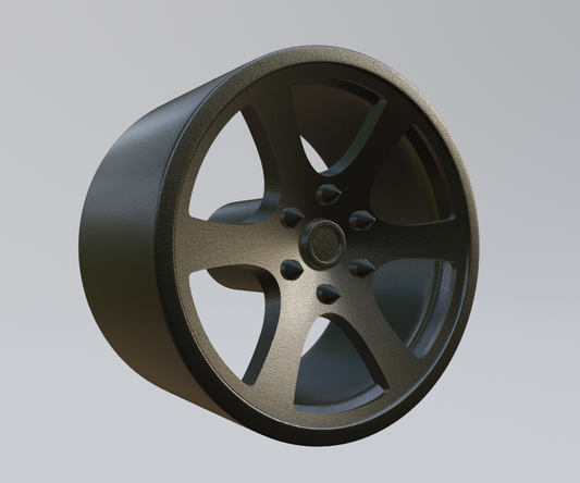 free custom wheel design 6 3d print model